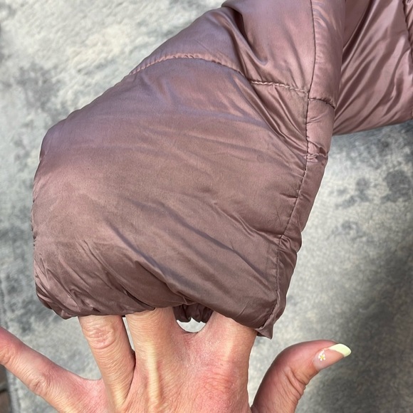 Save The Duck Gracie Quilted Puffer Jacket Full Zip Mauve Misty Rose Kids Sz 10 - Picture 11 of 16